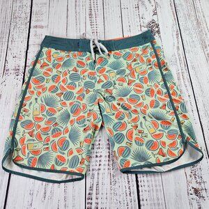 William Murray Swim Shorts Trunks Men 32 Green Melon Cocktail Golf Surf Multiuse